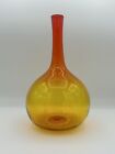BLENKO Art Glass 11” TALL AMBERINA Bottle Neck Vase Read Description