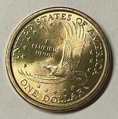 2000P One Dollar with minting oddity line in front of right wing - Image 1 of 2