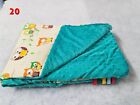 XL BABY BLANKET  75x100cm cotton+mink fabric WARM FILLED 4 COT BED QUILT mat