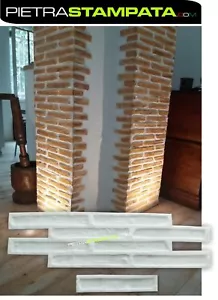 STAMPO per intonaco stampato FINTA PIETRA muro stampato VERTICAL CONCRETE MOLD - Afbeelding 1 van 5