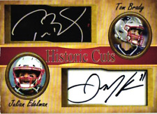 Tom Brady Julian Edelman Historic Cuts Novelty Card