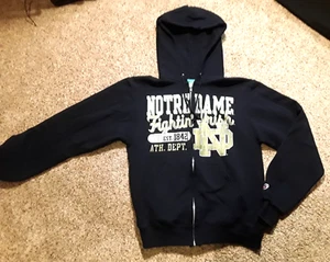 Notre Dame Fighting Irish Hooded zip up Sweatshirt- NEW Size XS - Picture 1 of 5