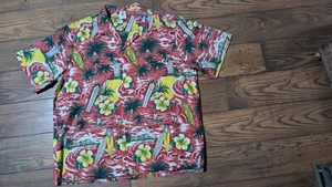 Royal Hawaiian Creations Vintage Red Floral Print 100% Cotton Camp Shirt Size 2X - Picture 1 of 7