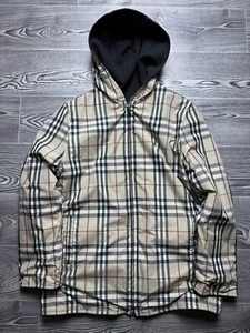 Burberry Nova Check Reversible Hooded Fleece Jacket size 46 womens - Picture 1 of 22