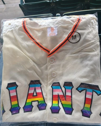 San Francisco Giants 2023 LGBTQ Pride Jersey size MEDIUM 6/10   SGA M - Medium Cover