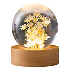 Crystal Ball Lamp Flower Glass Led Ball Lamp Desktop Night Light Home Decor Gift