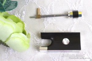 4/4 Violin Bow Frog Eye Inlay Sterling silver parts High quality Bow Parts - Picture 1 of 5