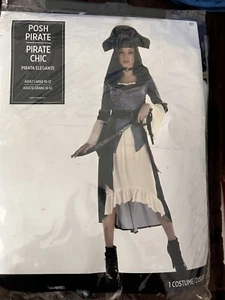 Womens Posh Pirate Halloween Costume Sexy Chic 3pc Adult Large 10-12 - Picture 1 of 2