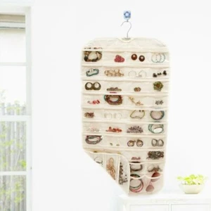 80 Taschen Hängend Schmuck Organizer Doppelseitig Aufbewahrung Zubehör Halter Tasche - Bild 1 von 10