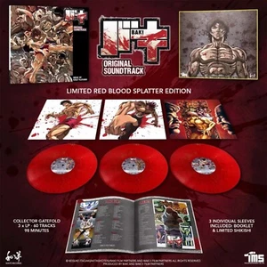 Baki O.S.T Soundtrack Ltd Red Blood Splatter Triple Vinyl LP Boxed Set w/Booklet - Picture 1 of 4