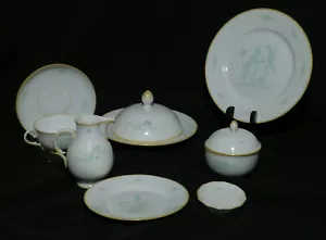 Porcellana Art Deco Nymphenburg Germania scene Biedermeier Alfred Hagel Design - Foto 1 di 12
