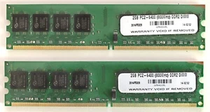 4GB Ttl - 2X 2GB DDR2 PC6400 PC2-6400 800MHz Desktop PC RAM Memory DIMM 240Pin - Picture 1 of 3