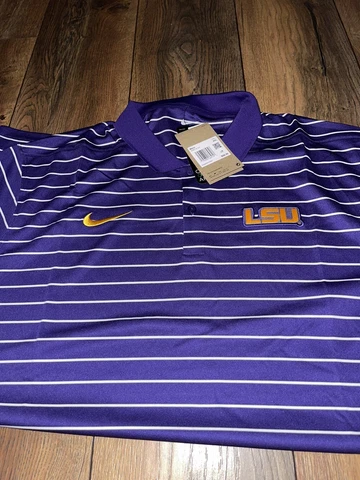 LSU Tigers 2022 Nike Sideline Victory Golf Polo Shirt XXL Cover