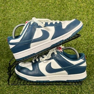 Nike Entrenadores Para Hombres Talla UK 7.5 Dunk Bajo Velariano Azul Blanco Cuero Zapatos Informales - Imagen 1 de 9