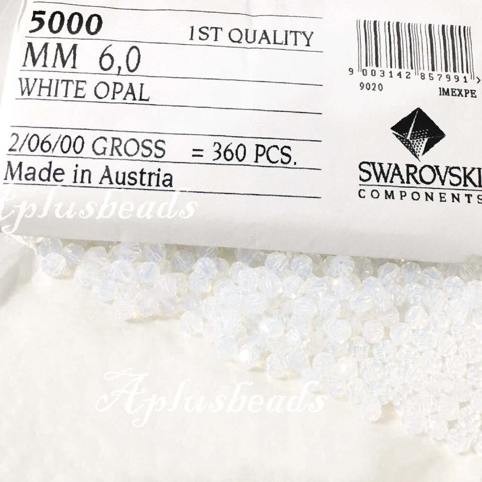 #5000 Swarovski 6 mm facetado ópalo blanco facetado cuentas redondas 24 piezas -72 piezas Foto 1 de 2