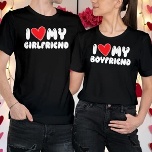 Paare Valentinstag Outfit Ideen passend zu I Love My GF/BF T-Shirts Tee #VD - Bild 1 von 32
