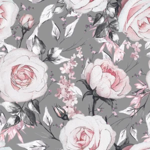 132 x 150cm SUDADERA DE VERANO FRANCÉS TERRY LOVE ROSEN AMORE floral flores sudor tela - Imagen 1 de 7