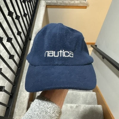 Gorra unisex vintage Nautica Nautech polar ajustable azul marino logotipo de barco Foto 1 de 4