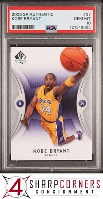 2006 SP AUTHENTIC #37 KOBE BRYANT LAKERS HOF PSA 10 - Image 1 of 4