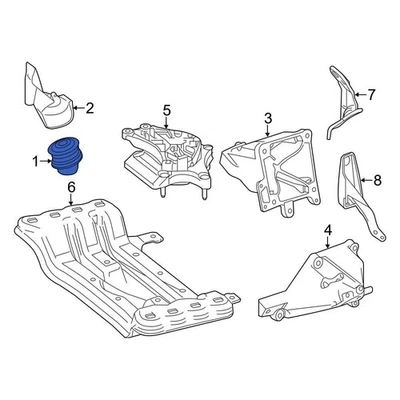 For Mercedes-Benz CLS63 AMG S 14-18 Mercedes-Benz 212240731764 Left Engine Mount - Imagem 1 de 2