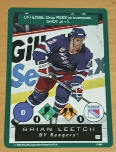BRIAN LEETCH - 1995-96 Playoff One on One Hockey Challenge #68 - Picture 1 of 2