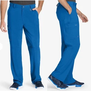 New 2 Pairs Infinity Men's Modern Cargo Scrub Pants Size XL Athletic Blue NWT - Picture 1 of 9