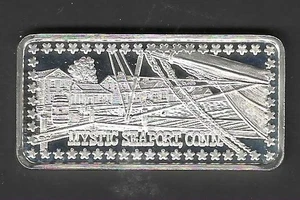MYSTIC SEAPORT, CONN .999 SILVER ART BAR - Picture 1 of 2