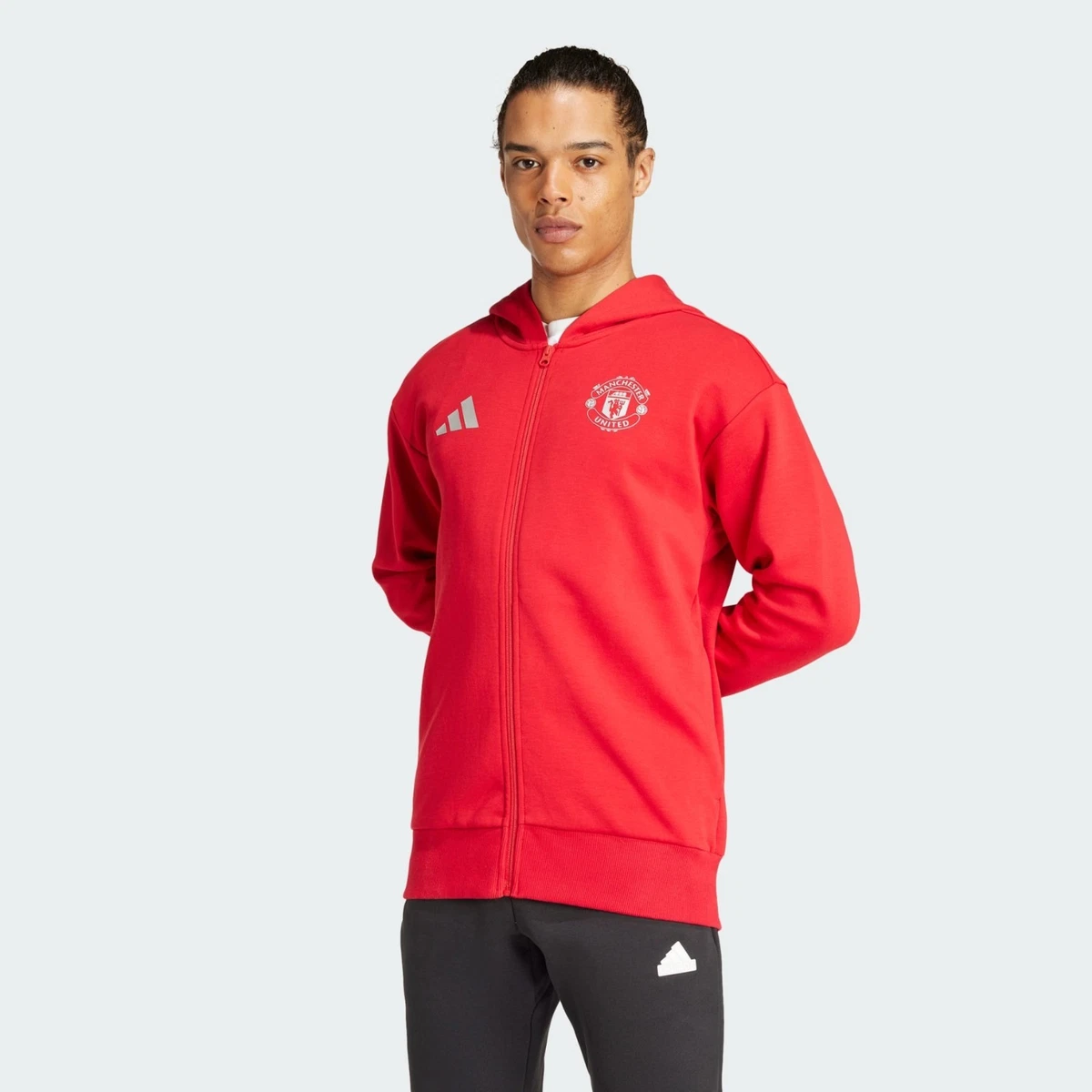 Red Manchester United International Club Soccer Fan Jackets for