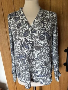 Blusa para mujer H&M estampado cachemir manga larga Reino Unido 6 - Imagen 1 de 10