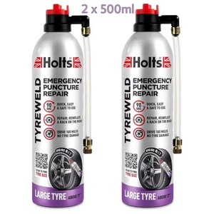 Sellador de pinchazos Holts Tyreweld 2x500 ml, espuma de reparación de neumáticos de emergencia - pinchazo de coche - Imagen 1 de 4
