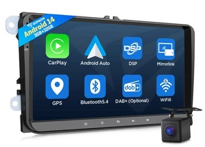 For VW EOS Golf Jetta Passat VWX7 Android 14 9" CarPlay Car Radio Stereo GPS DSP - Picture 1 of 32