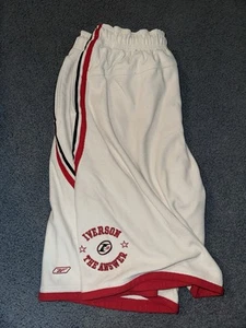 Vintage Limited Edition Allen Iverson Reebok I3 Cream Oversized Sweat Shorts M - Picture 1 of 6