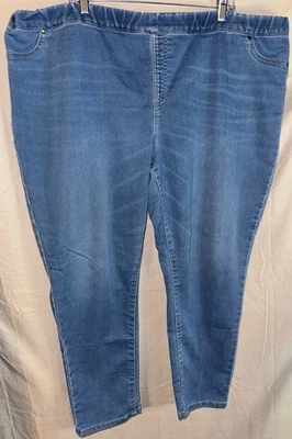 Jeans skinny jeans lavagem leve 24/7 2X 26/28 plus size elástico - Imagem 1 de 4
