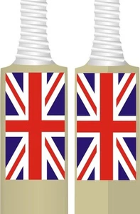 BRAND NEW CRICKET BAT UK FLAG STICKERS UNION JACK ENGLAND UNITED KINGDOM ENGLISH - Picture 1 of 1