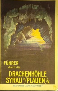 1929 Vintage Travel Führer durch Drachenhöhle Syrau Guide to Dragon Cave Saxony - Imagen 1 de 5