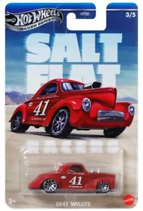 NUOVO Hot Wheels Silver Series Salt Flat Racers JBY83 1941 WILLYS 1:64 pressofuso - Foto 1 di 2