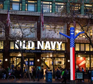 20 Fuß/6 m aufblasbare Werbung Luft Wind Schlauch Puppe US Flagge gewellt Mann Tänzer - Bild 1 von 3