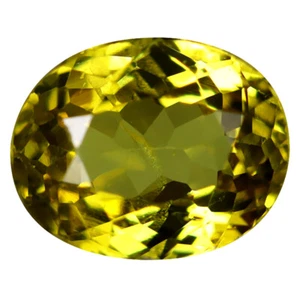 1,44 ct Grand aussehender Ovalschliff (7 x 6 mm) gelbgrün (unbeheizt) Mali Granat - Bild 1 von 2