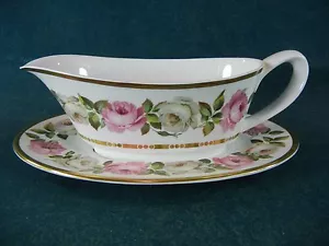 Anello interno punteggiato Royal Worcester Royal Garden Gravy Barca su sottopiastra separata - Foto 1 di 4