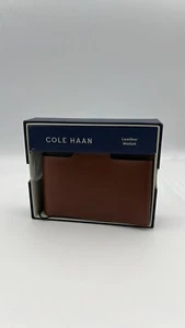 NEW COLE HAAN LEATHER Men’s WALLET, Tan/brown - Picture 1 of 3