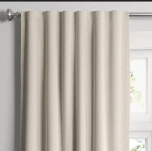 1 Threshold Aruba Blackout Brown Linen Window Curtain Panel 84” L - Picture 1 of 5