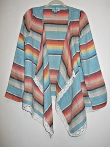 NWT Tasha Polizzi Medium M Serape Striped Cotton Cardigan - Picture 1 of 7