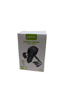 Car Charger Fast 65W 3-port USB PD (K4) QC3.1 Type C 3-in-1 Car Charger 2 USB - Picture 1 of 4