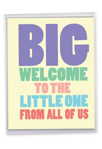 Funny Baby Card (8.5 x 11 Inch) - Big Welcome J4870BBG-US - Picture 1 of 6
