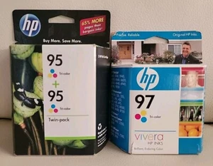 3 Stück Original HP 95 & 97 Tri-Color C8766WN C9363WN Tintenpatronen ** NEU & VERSIEGELT - Bild 1 von 7
