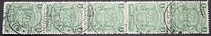 Tira de medio penique Rhodesia 1898 con matasellos SHESHEKE (DC) - Imagen 1 de 1