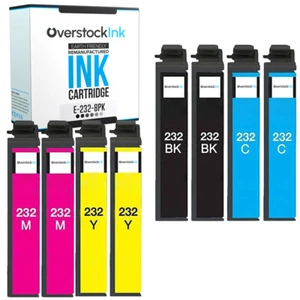 Confezione da 8 cartucce di inchiostro compatibili OSI T232 per Epson WorkForce WF-2950 WF-2930 - Foto 1 di 1