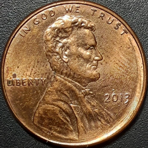 2013 P Lincoln Shield Cent Error Broad Strike Cover