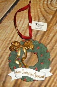Mantenga a Cristo en el árbol de Navidad adorno decoración de vacaciones corona 3" NUEVO - Imagen 1 de 2