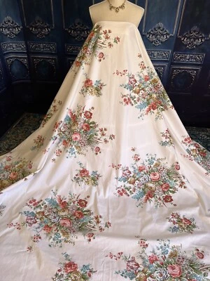Victorian Vintage romantic Roses Bouquet Cotton,Extra wide 97”. High Quality.BTY - Image 1 of 4